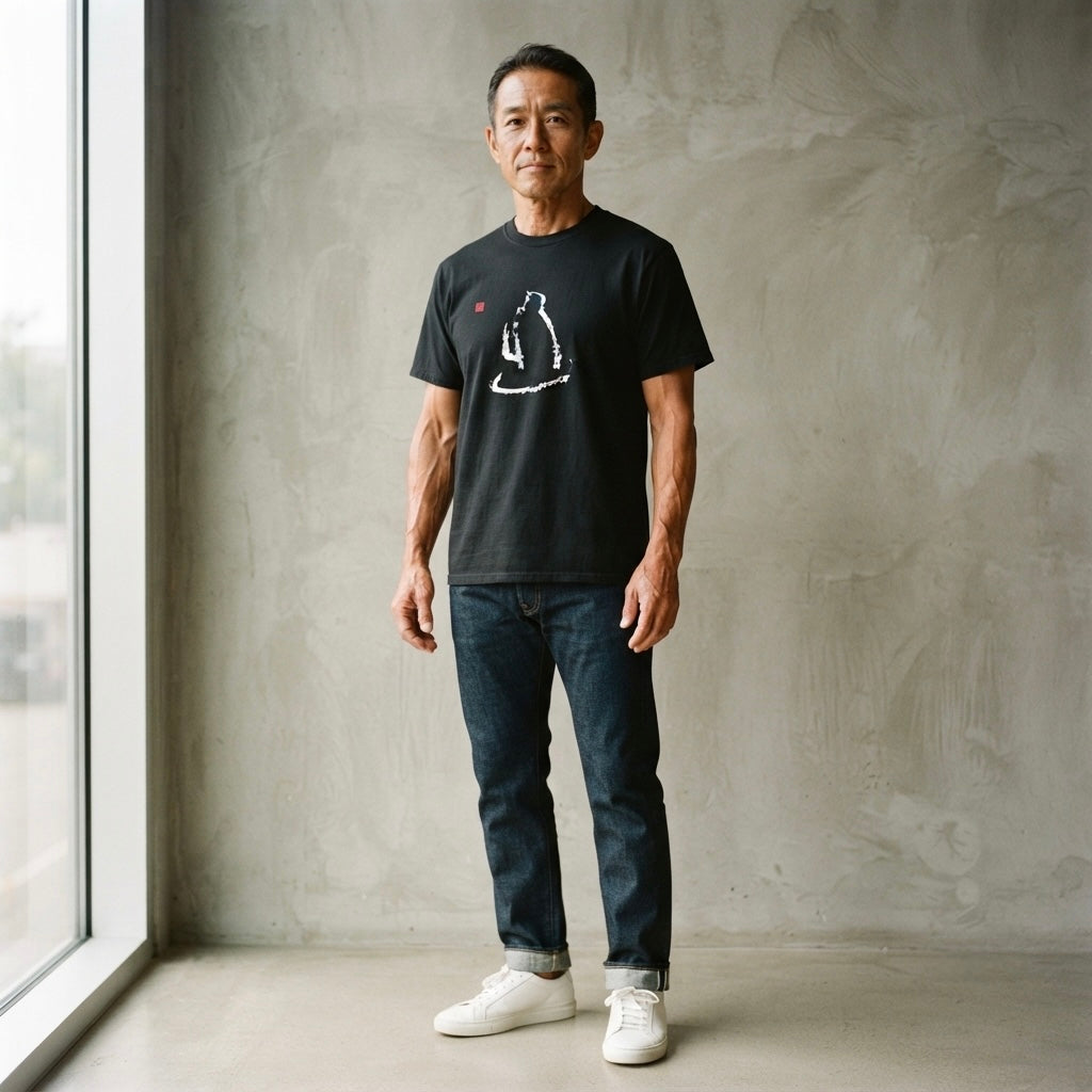 Daruma Facing the Wall - Premium T-Shirt