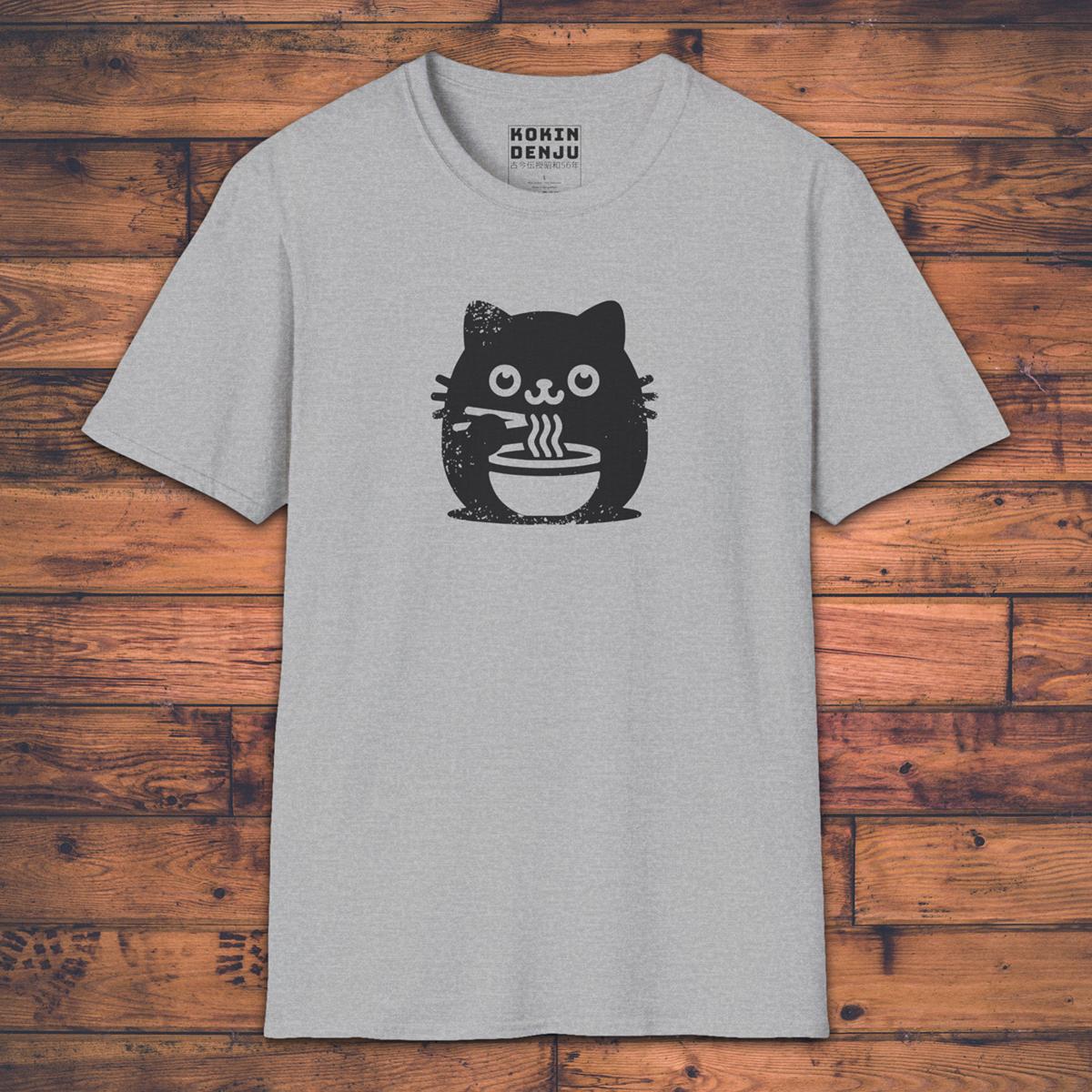 Cute Ramen Cat - T-Shirt-Kokin Denju-29062855536189432232