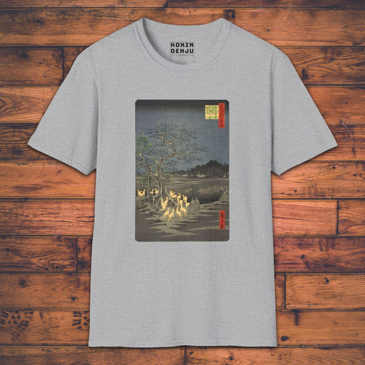 Fox Fires on New Year’s Eve - T-Shirt-Kokin Denju-