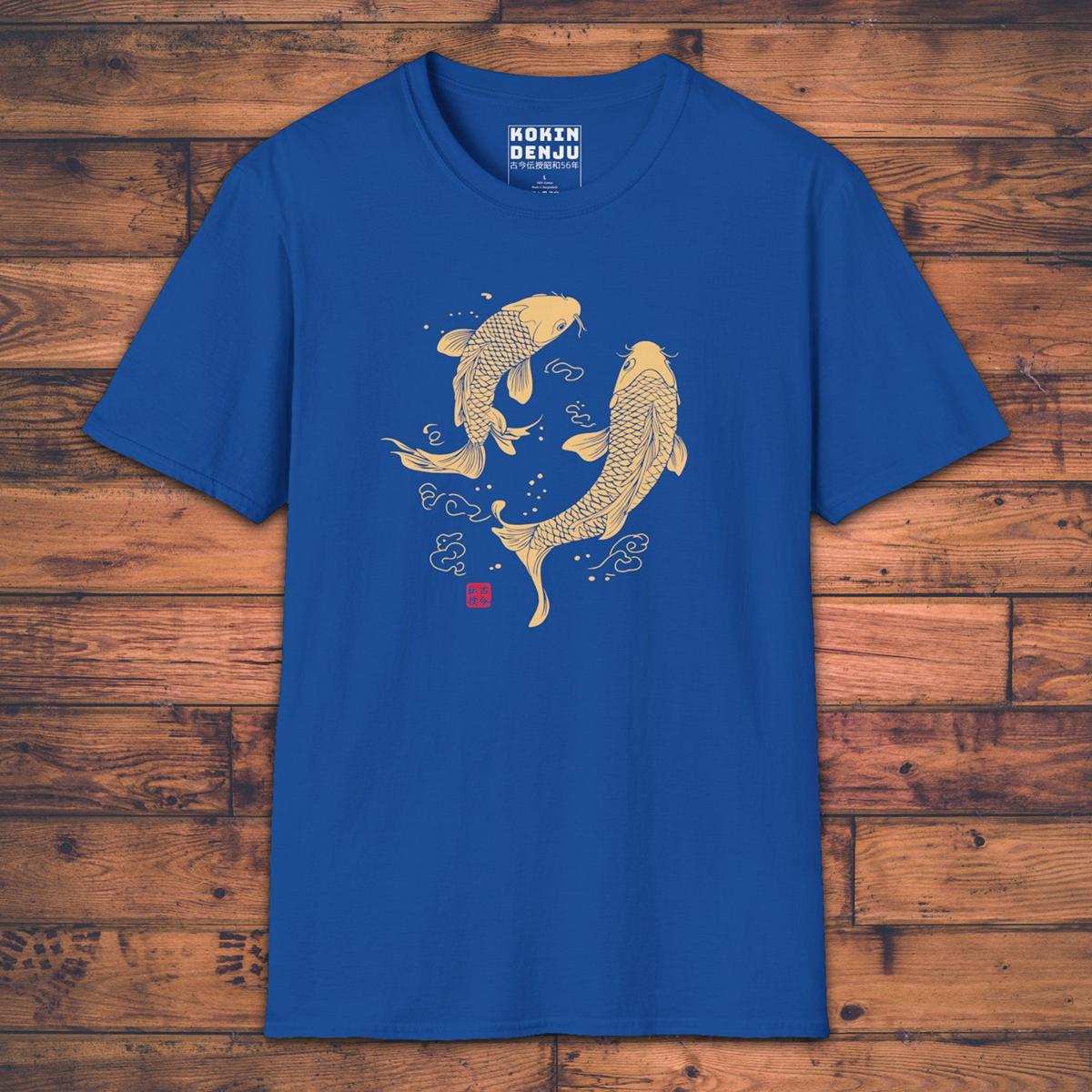 Swimming Koi - T-Shirt-Kokin Denju-23172949260375491954