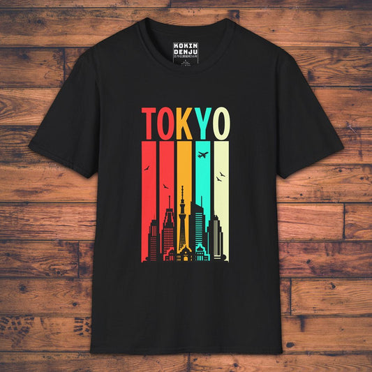 Tokyo Retro Stripes - T-Shirt-Kokin Denju-