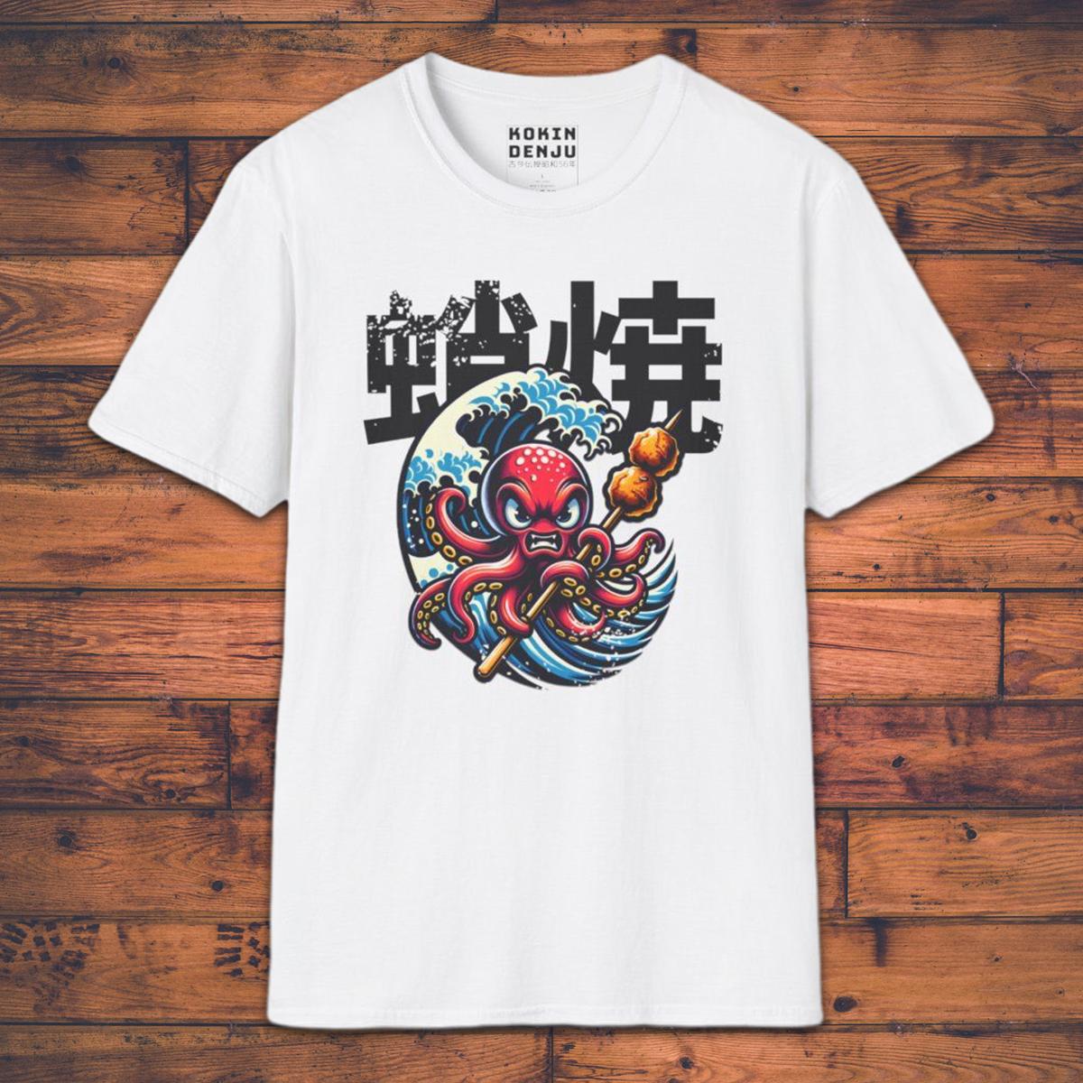 Angry Takoyaki - T-Shirt-Kokin Denju-14850822545784249643