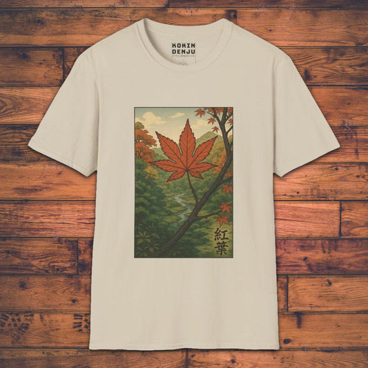 Autumn Leaves - Momiji - T-Shirt-Kokin Denju-26153487346637286005
