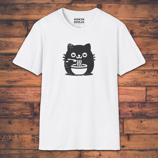 Cute Ramen Cat - T-Shirt-Kokin Denju-88103719228731747380