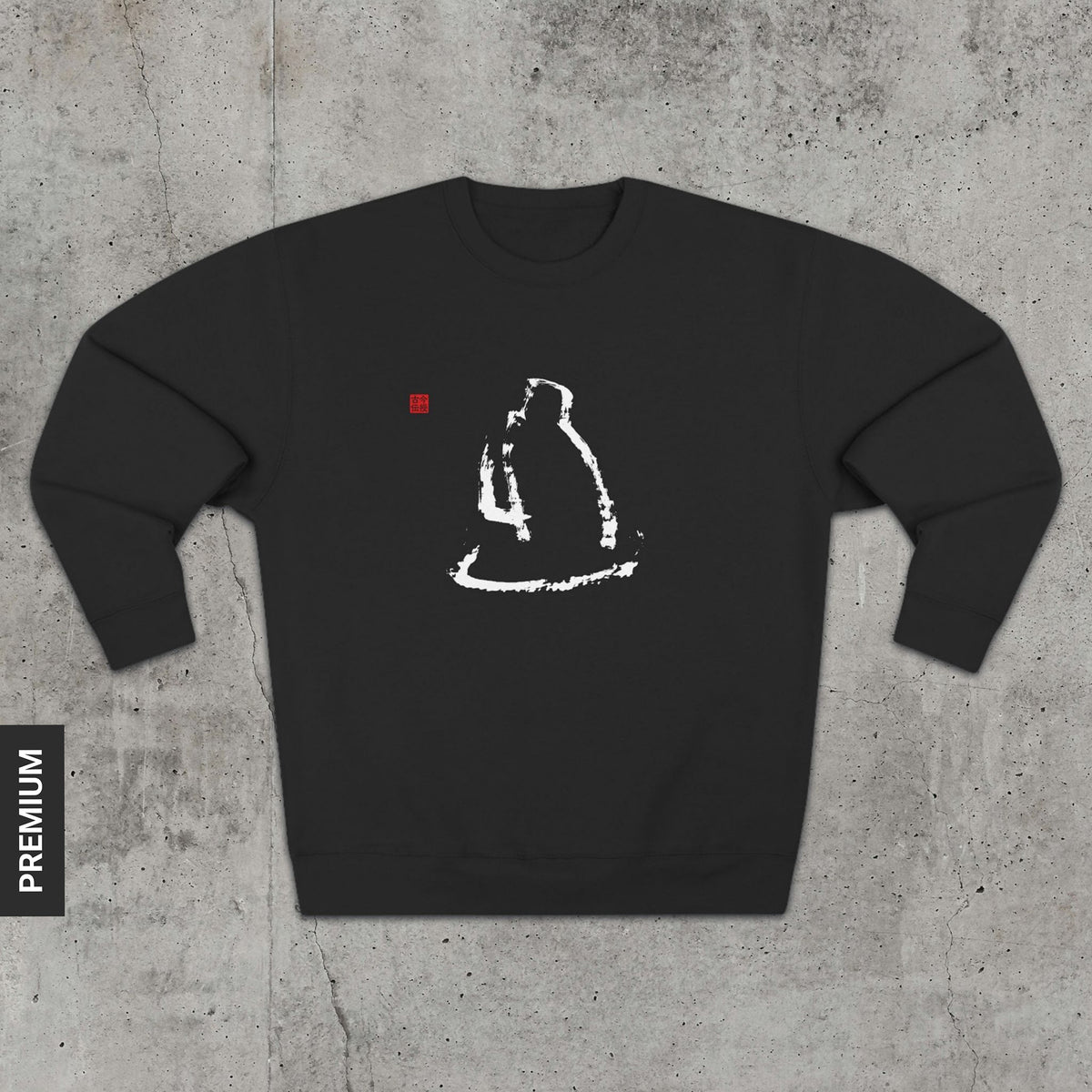 Daruma Facing the Wall - Premium Sweatshirt