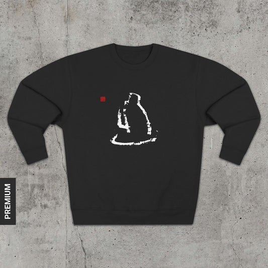 Daruma Facing the Wall - Premium Sweatshirt