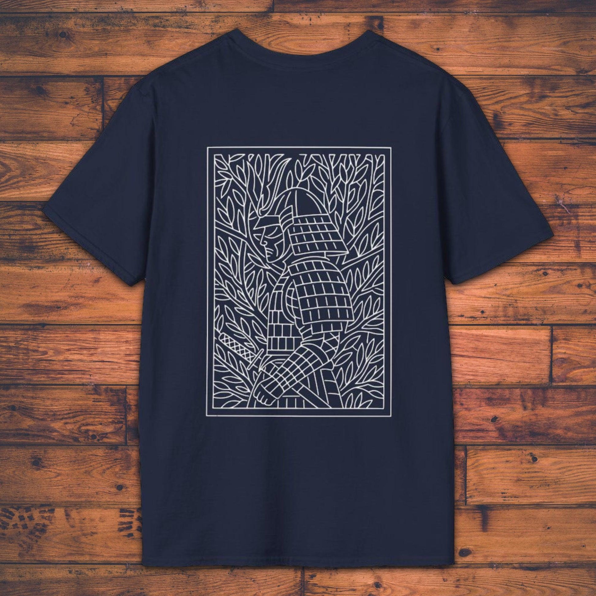 Line Art Samurai - T-Shirt-Kokin Denju-