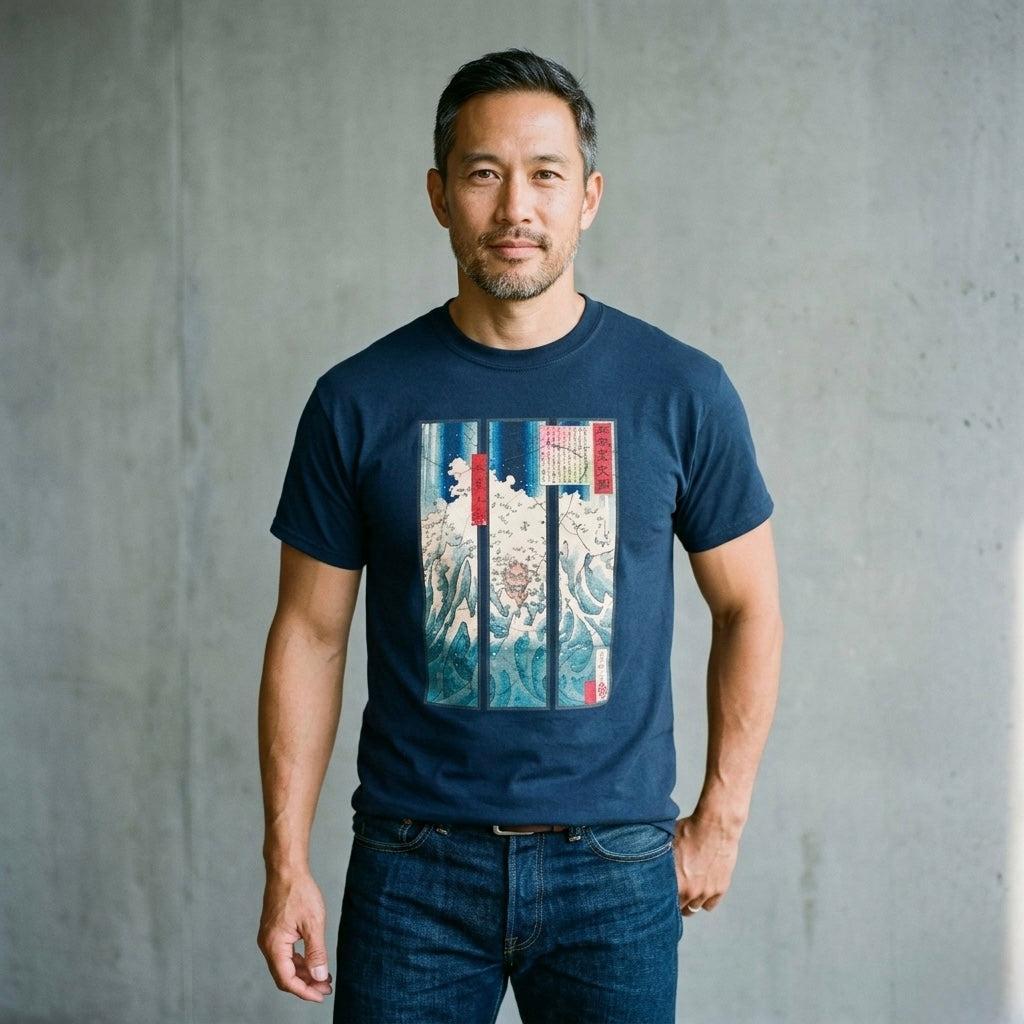 Mongaku Triptych - T-Shirt-Kokin Denju-