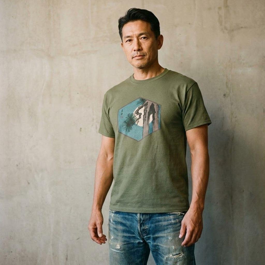 Pine Tree, Full Moon - T-Shirt-Kokin Denju-