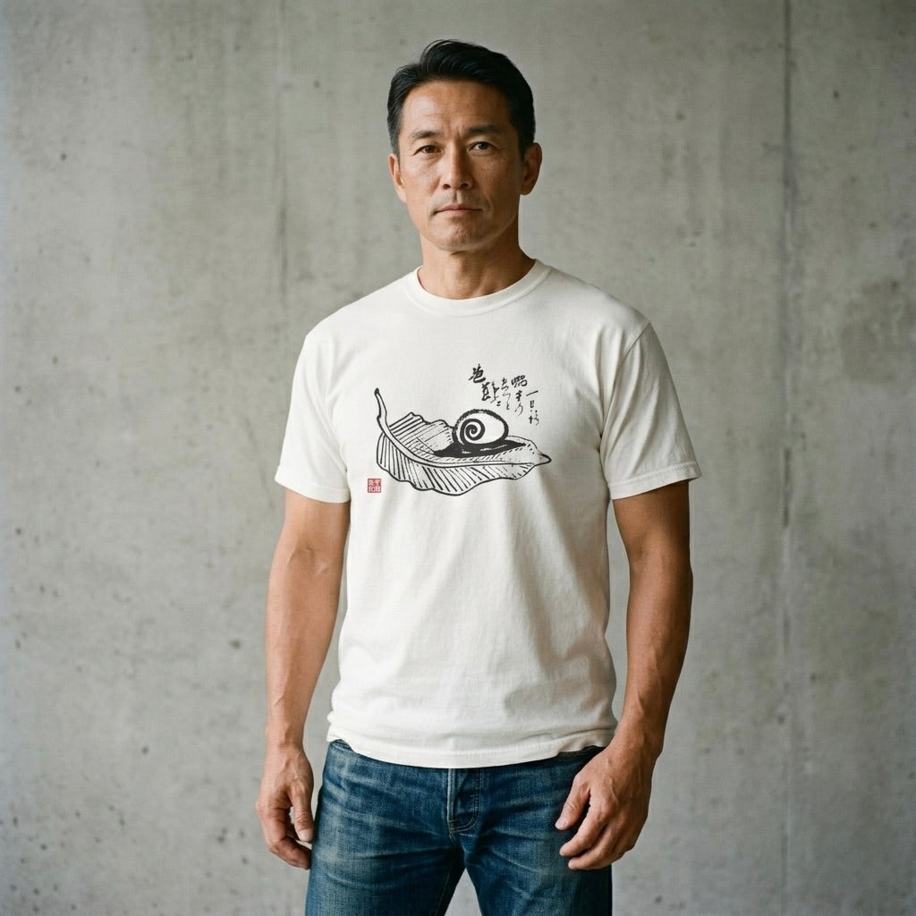 Snail on Leaf - Premium T-Shirt