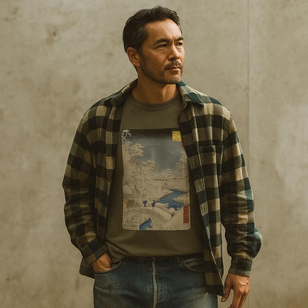 Snowy Scene - T-Shirt-Kokin Denju-