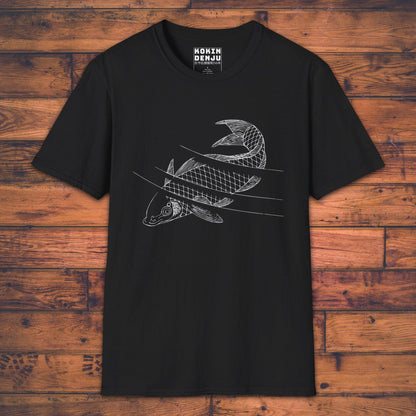 Swimming Carp - T-Shirt-Kokin Denju-14851349342264103808
