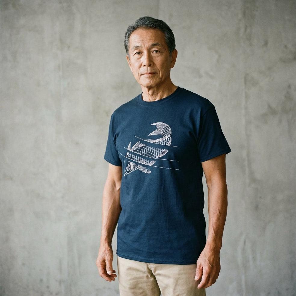 Swimming Carp - T-Shirt-Kokin Denju-