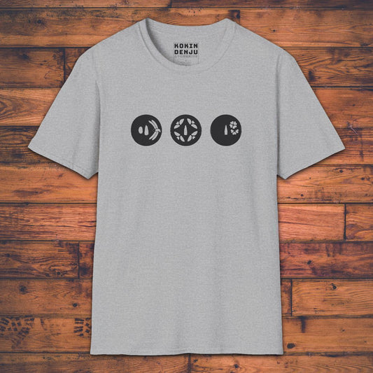 Three Tsuba - T-Shirt-Kokin Denju-10987932671872508049