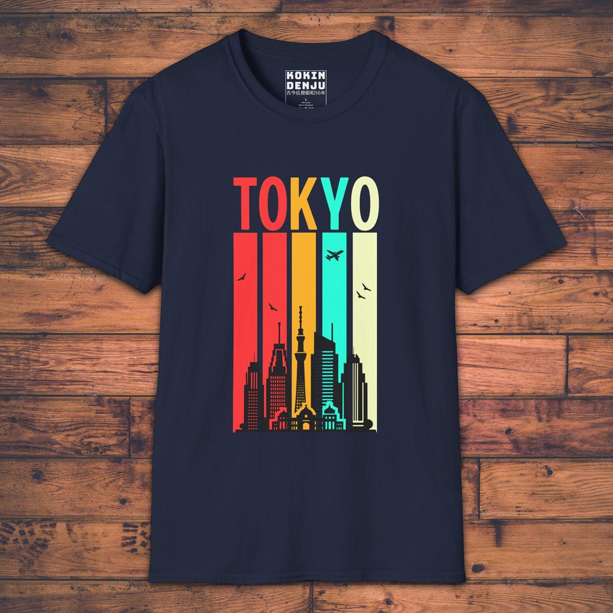 Tokyo Retro Stripes - T-Shirt-Kokin Denju-