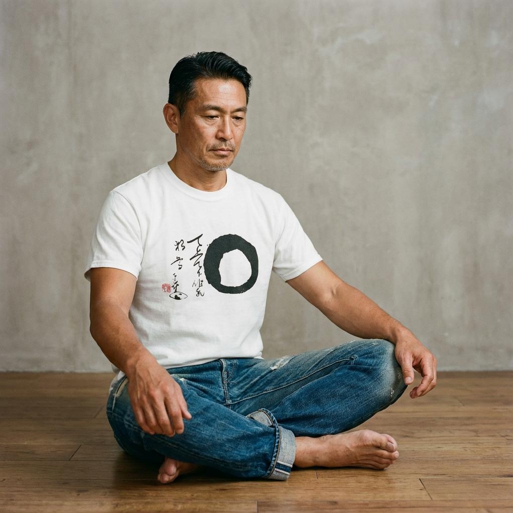 Tōrei's Ensō with Inscription - T-Shirt-Kokin Denju-