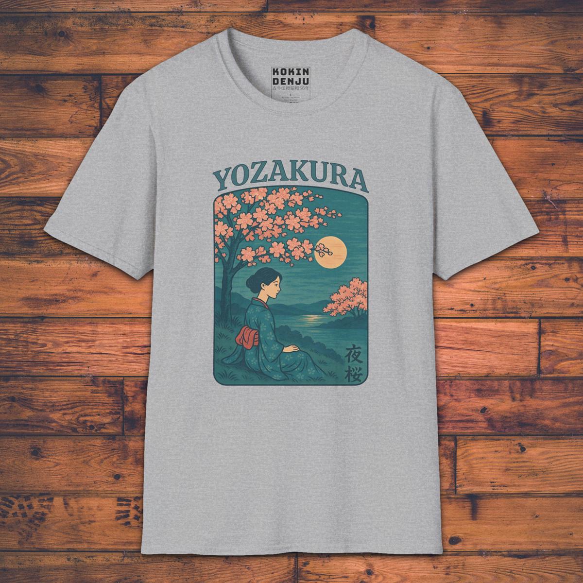 Yozakura - Hanami at Night - T-Shirt-Kokin Denju-12291571347632784545